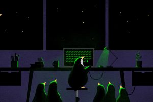 digitalocean, Penguins, Night, Computer