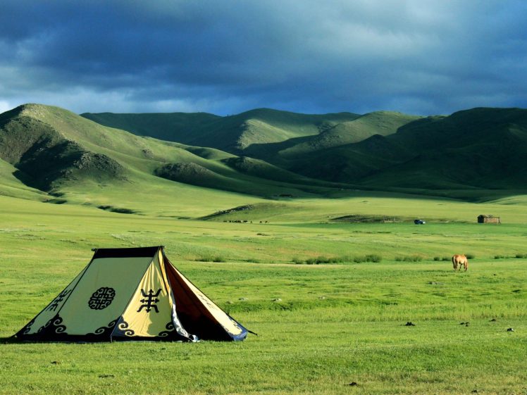 mountain, Tents HD Wallpaper Desktop Background