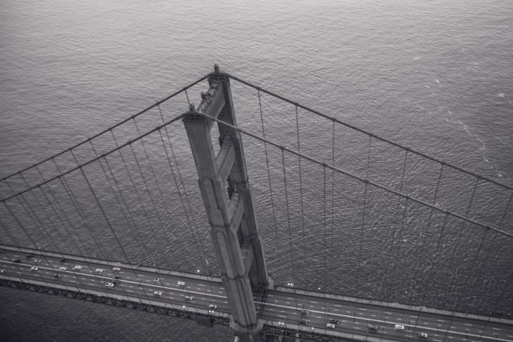 bridge, Monochrome, Golden Gate Bridge HD Wallpaper Desktop Background