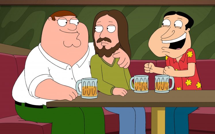 Family Guy, Peter Griffin, Glenn Quagmire, Beer, Jesus Christ HD Wallpaper Desktop Background