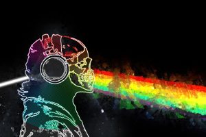 skull and bones, Rainbows, Prisma, Music, Pink Floyd