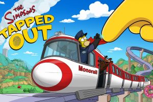Tapped Out, The Simpsons, Homer Simpson, Train