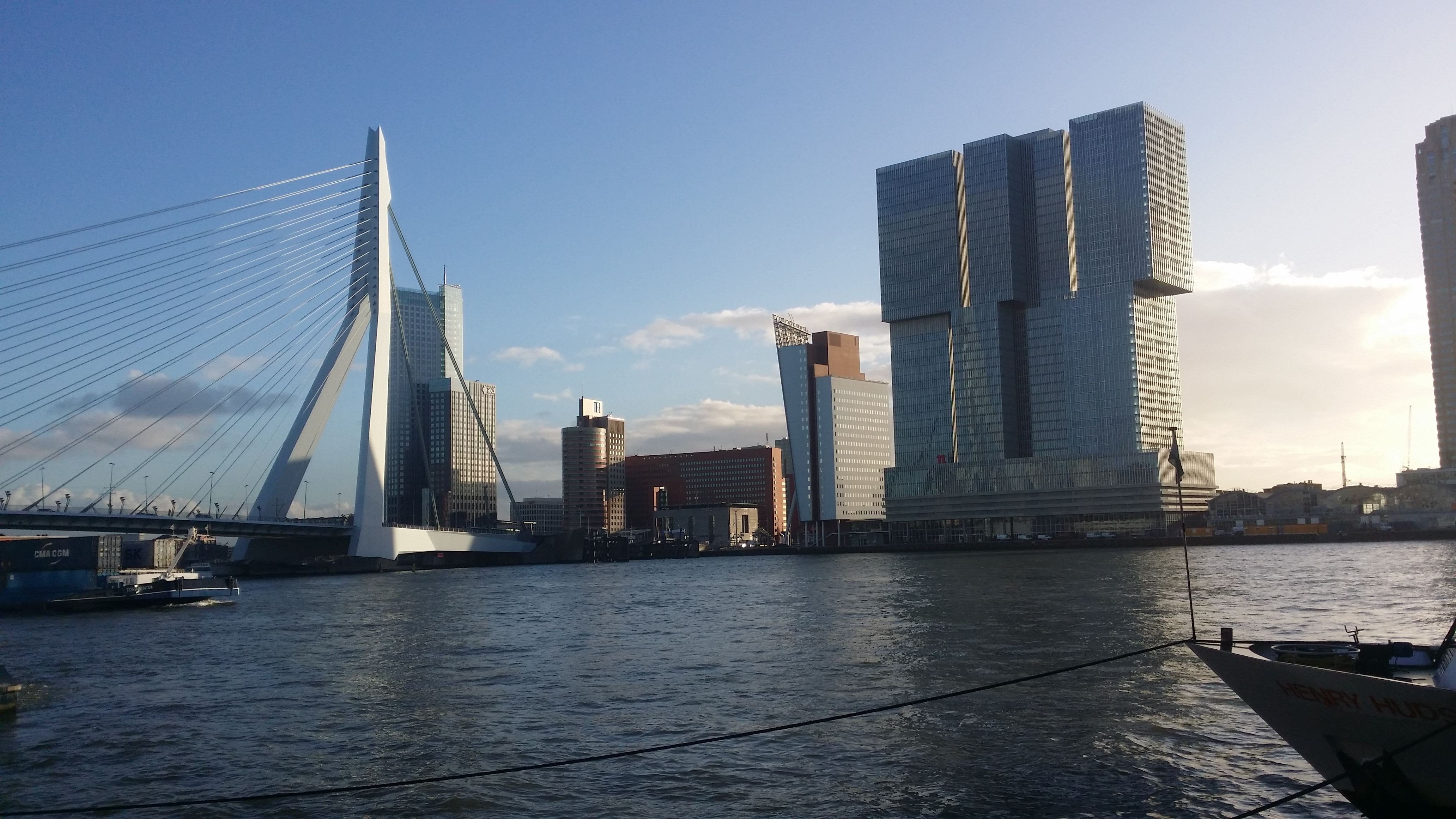 city, Rotterdam, Bridge, Building, De Rotterdam, Erasmusbrug, Netherlands Wallpaper