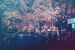 city, Japan, Lights, Street, Street light, Filter