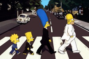 The Simpsons, Homer Simpson, Marge Simpson, Bart Simpson, Lisa Simpson, Abbey Road