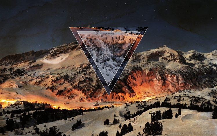 triangle, Mountain, Polyscape HD Wallpaper Desktop Background