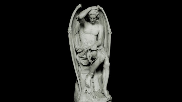 Lucifer, Sculpture, Guillaume Geefs HD Wallpaper Desktop Background