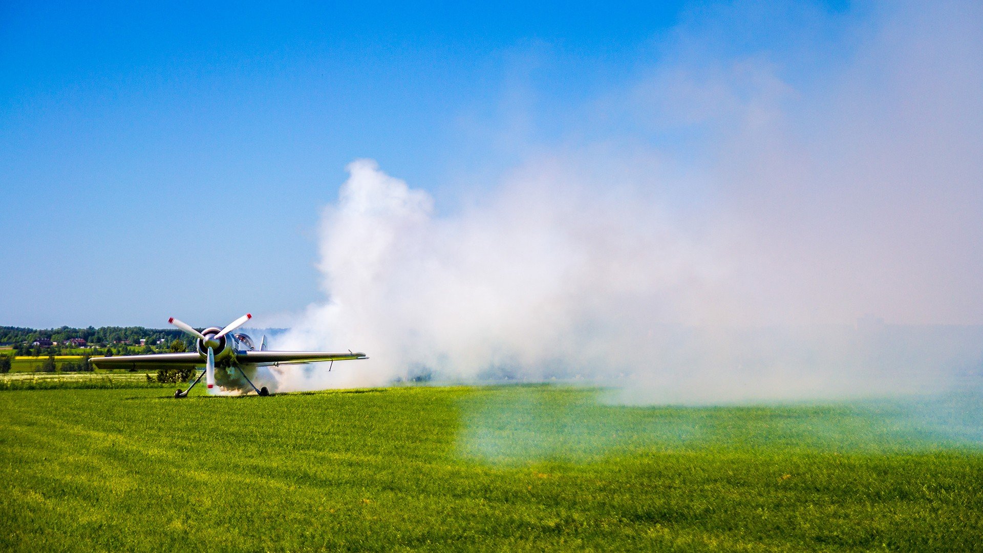 airplane, Smoke Wallpaper