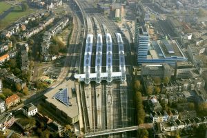 train station, City, Aerial view, Europe