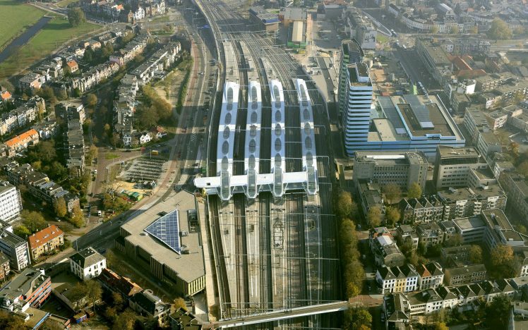 train station, City, Aerial view, Europe HD Wallpaper Desktop Background