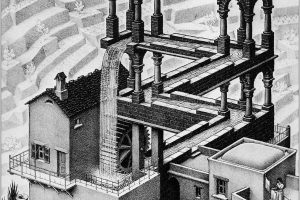loop, M. C. Escher, Optical illusion, Lithograph, Waterfall