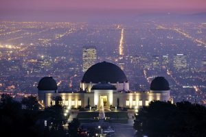 cityscape, City, Night, Lights, Street light, Building, House, Trees, Street, Los Angeles, USA, Observatory