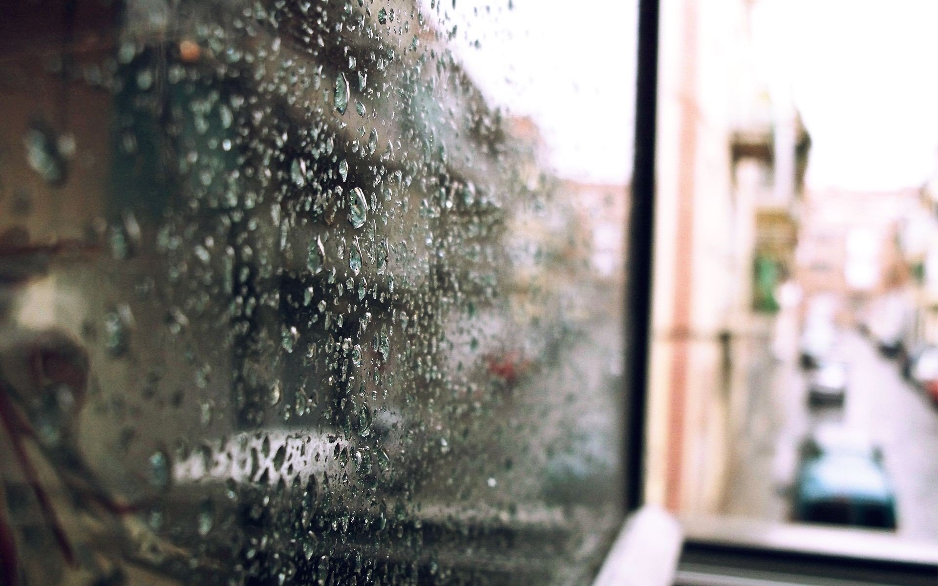 rain, Water on glass Wallpaper