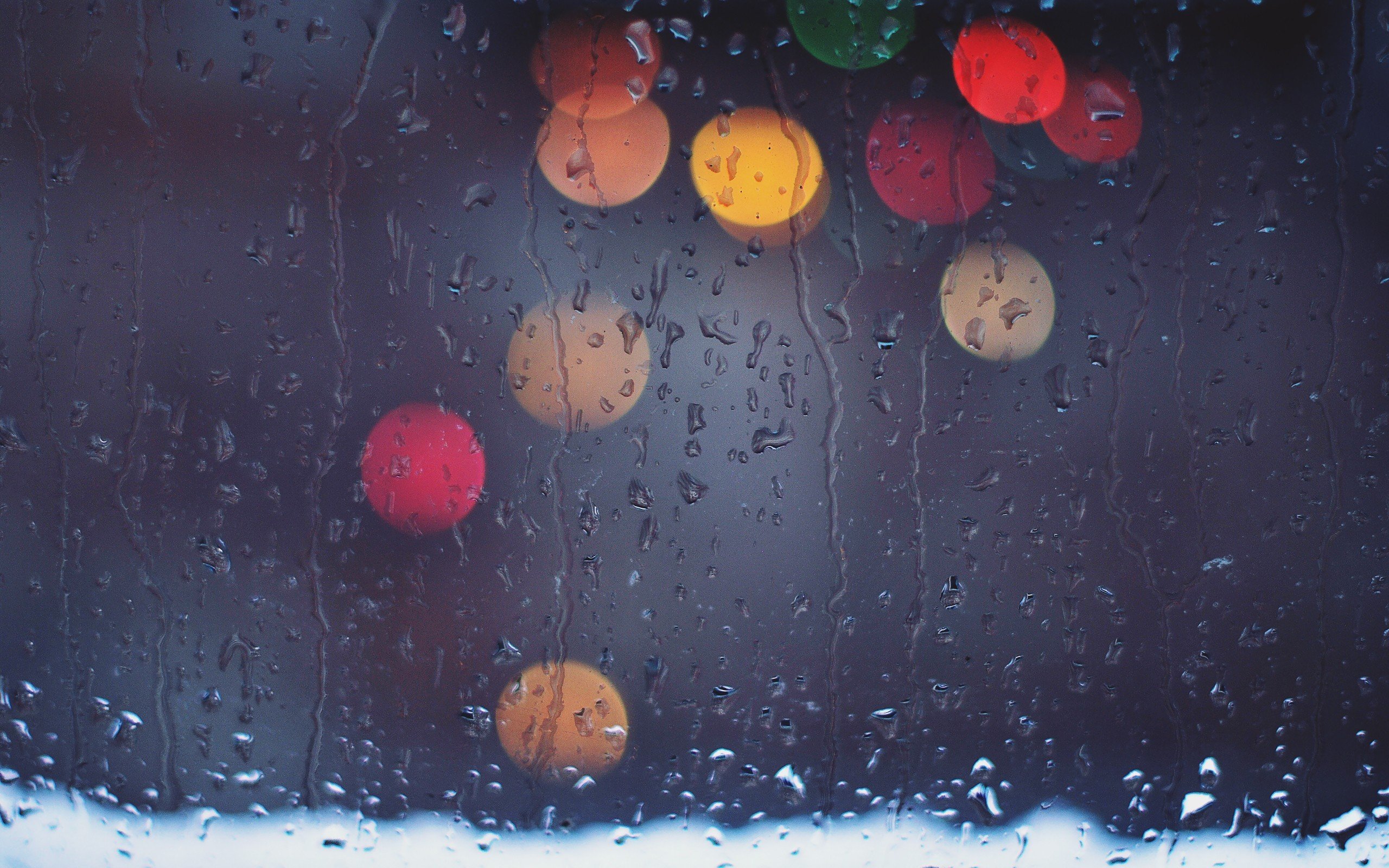 rain, Water on glass Wallpaper