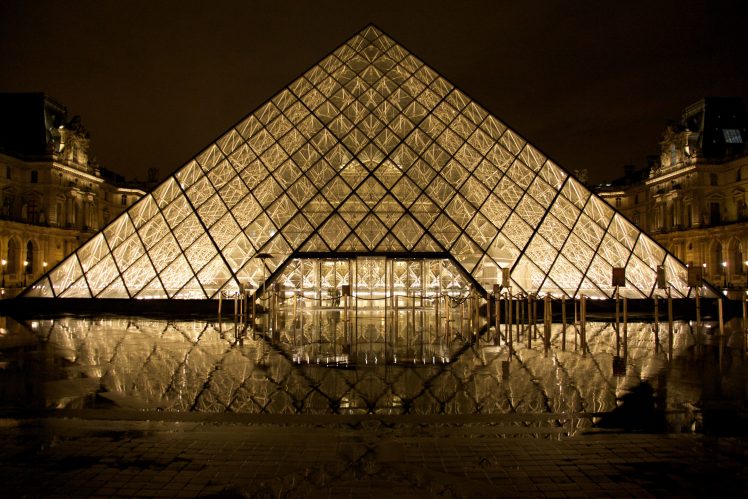 Paris, Pyramid, The Louvre HD Wallpaper Desktop Background