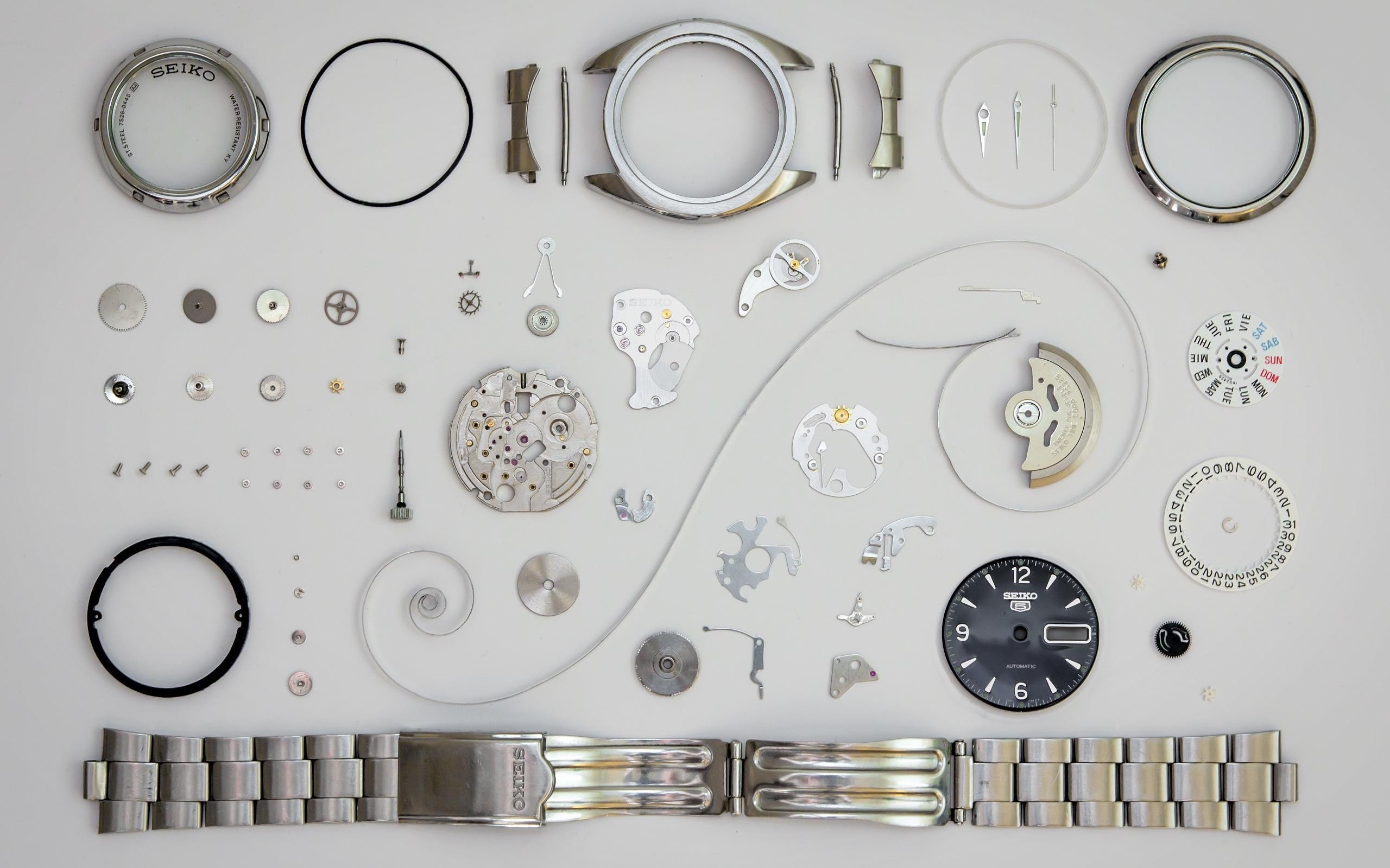 watch, Luxury watches, Seiko, Dials, Clockwork, Clockworks, Gears, Screw, Spring, Bracelets, Metal, Elements, Numbers Wallpaper