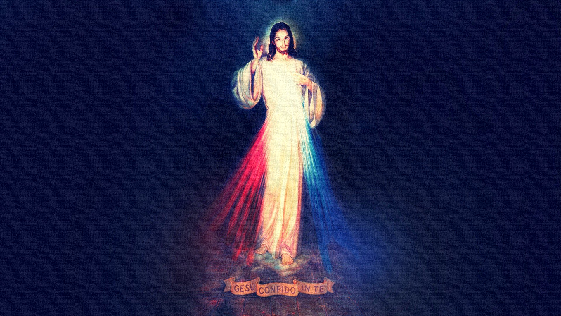 Jesus Christ, Light blue, Lights, Religions Wallpaper