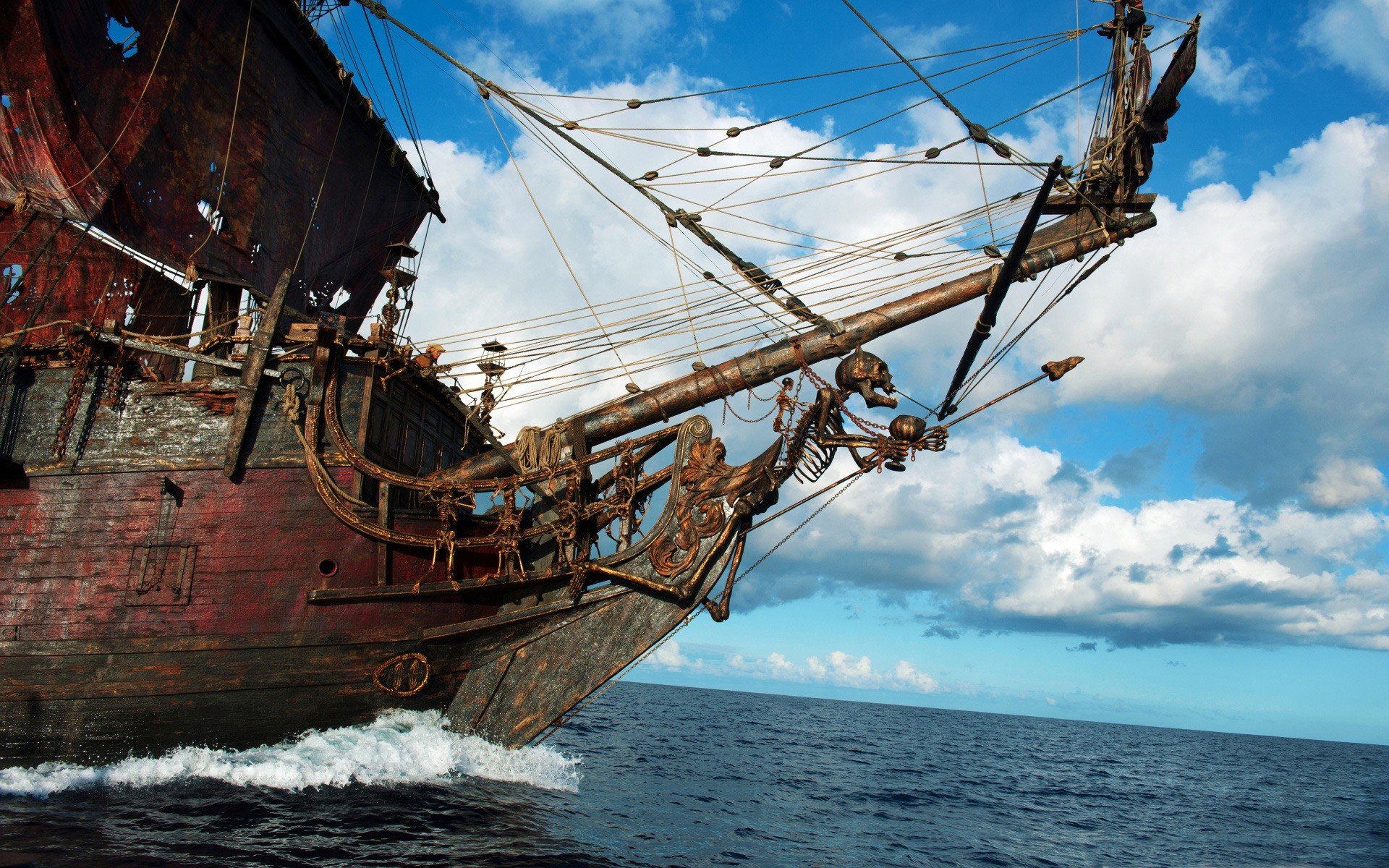 ship, Pirates, Skeleton Wallpaper