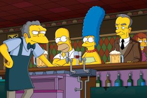 The Simpsons, Moe Szyslak, Marge Simpson, Homer Simpson, Beer, Bar