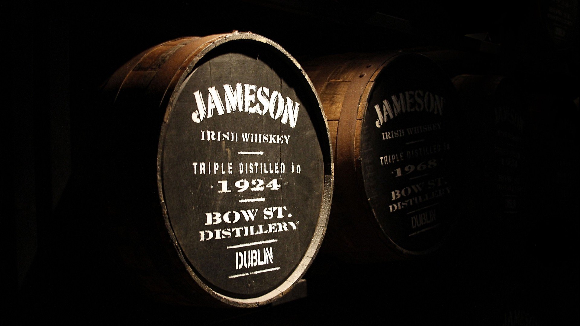 wood, Wooden surface, Whiskey, Brand, Alcohol, Jameson, Barrels, Dublin, Ireland, Cellars Wallpaper