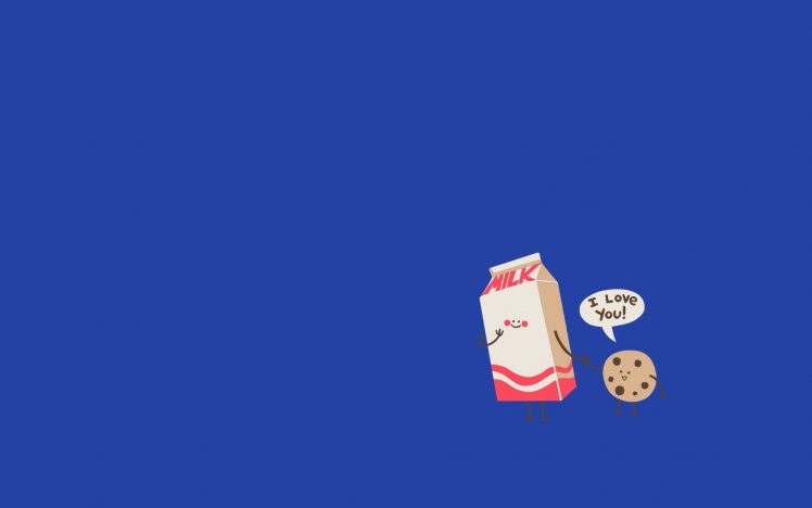 minimalism, Milk, Cookies HD Wallpaper Desktop Background