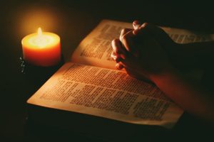 Holy Bible, Prayer, Candles, Lights, Praying