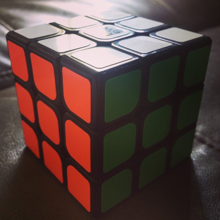 Rubiks Cube, Puzzles, Green, Orange HD Wallpaper Desktop Background