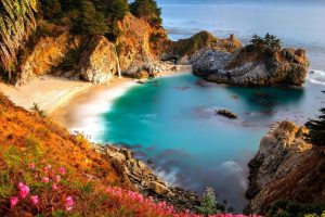 California, Fall, McWay, Pacific Ocean