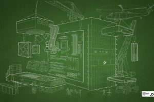 Nvidia, GPUs, Blueprints, Computer, Construction site, Simple background