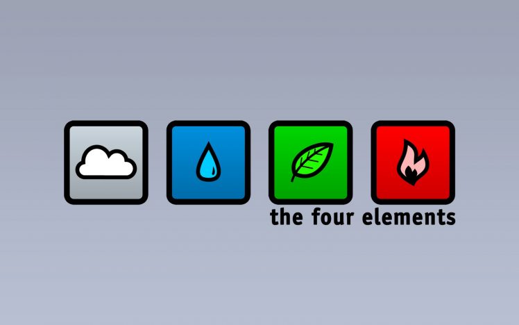 four elements, Minimalism, Graphic design HD Wallpaper Desktop Background
