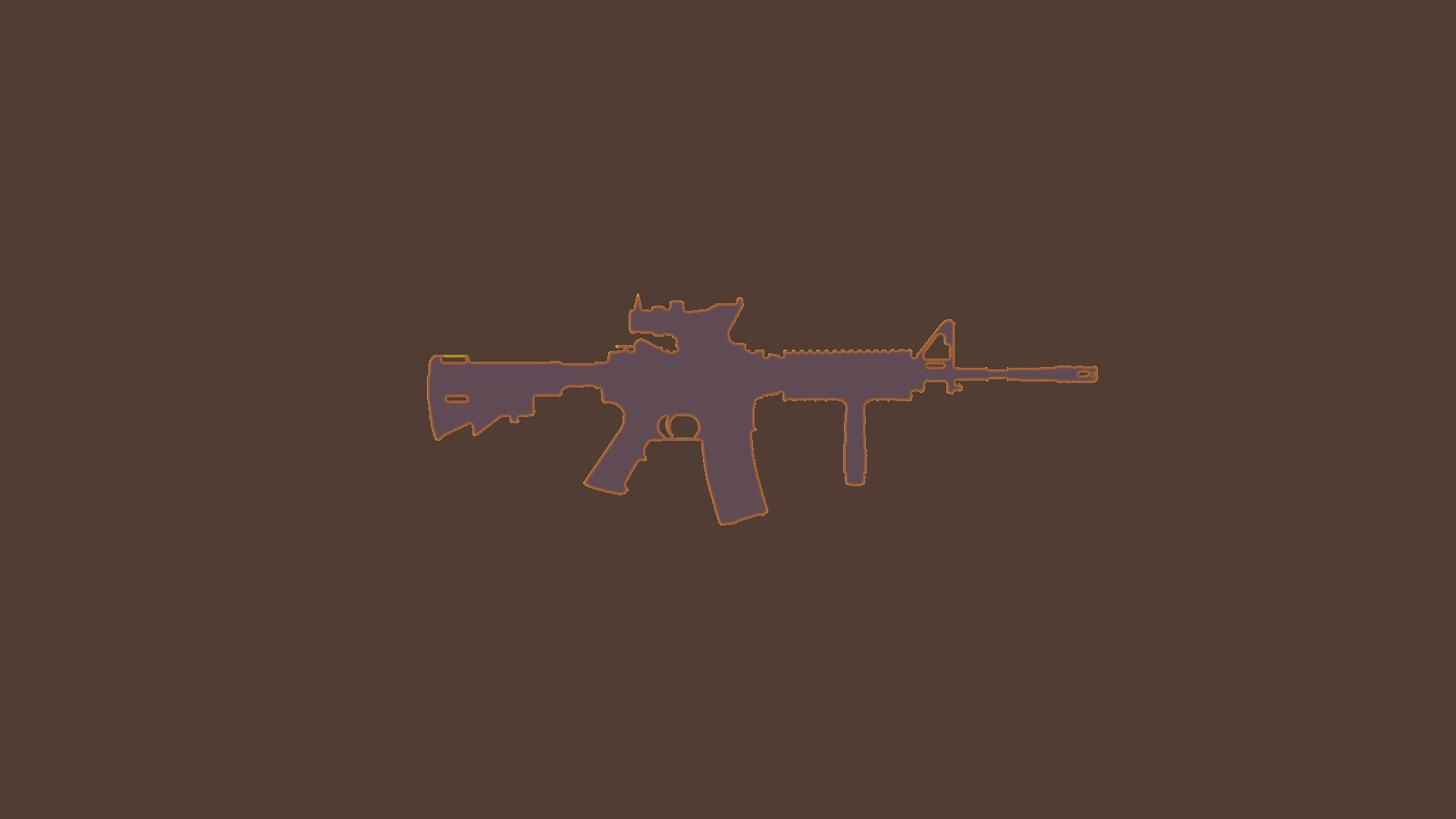 gun, M416, M4A1, Machine gun, AR 15, ACOG, Silhouette Wallpaper