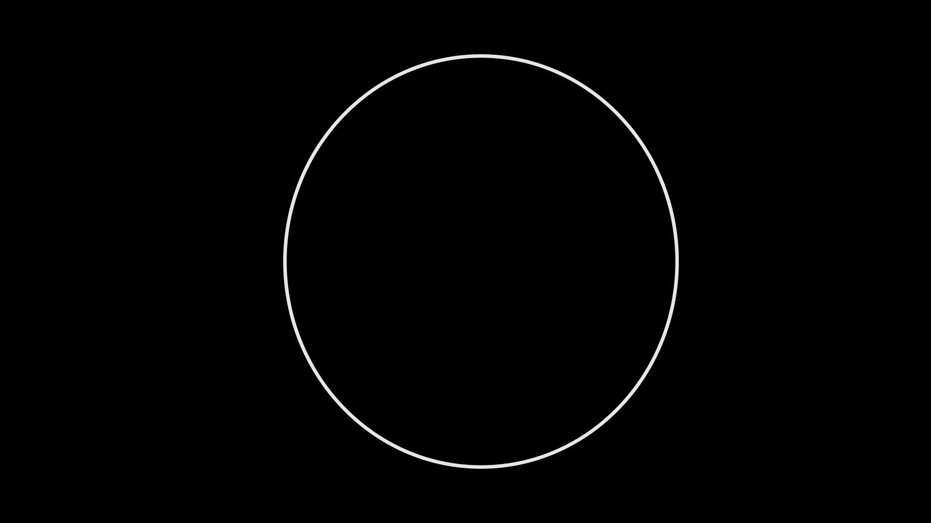 Белый круг на черном фоне