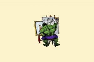 triple self portrait, Hulk, The Incredible Hulk, Bruce Banner