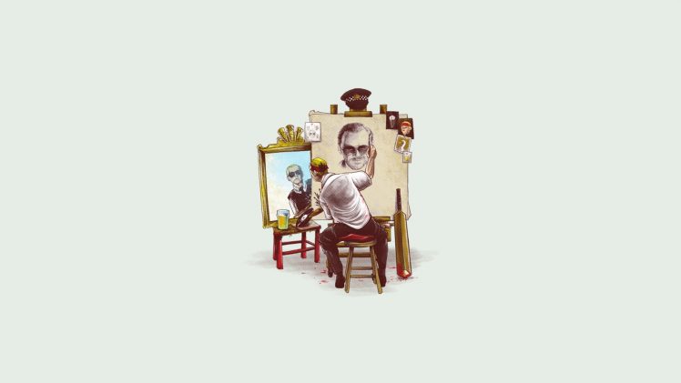 triple self portrait, Simon Pegg, Hot Fuzz, Shaun of the Dead HD Wallpaper Desktop Background