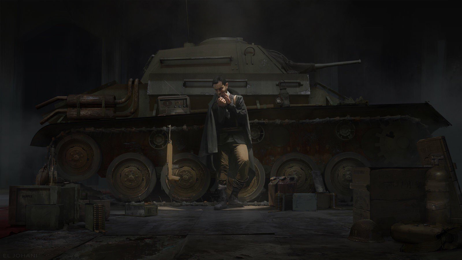 tank, Smoking, Hangar, Weapon, T 80 Wallpaper