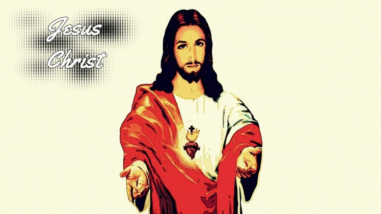 Jesus Christ, Christianity, Pop art, Hearts HD Wallpaper Desktop Background
