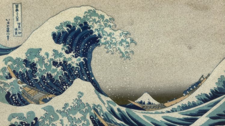 Mount Fuji, The Great Wave off Kanagawa, Hokusai HD Wallpaper Desktop Background