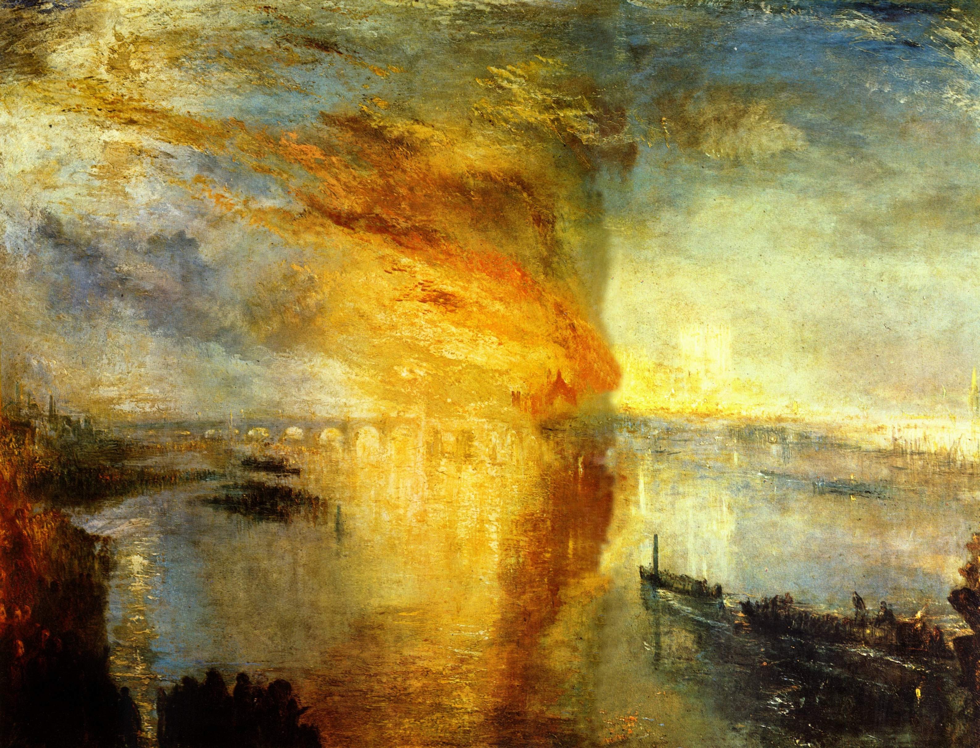 J. M. W. Turner, Painting, Classic art, Fire Wallpaper