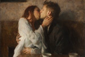 couple, Painting, Kissing, Classic art, Tea