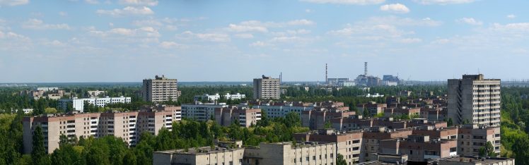 Pripyat, Ukraine, City, Ghost town, Chernobyl, Nuclear, Power plant, Multiple display, Panoramas, Radioactive HD Wallpaper Desktop Background