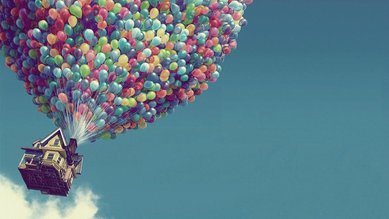 house, Balloons, Pixar Animation Studios Wallpaper