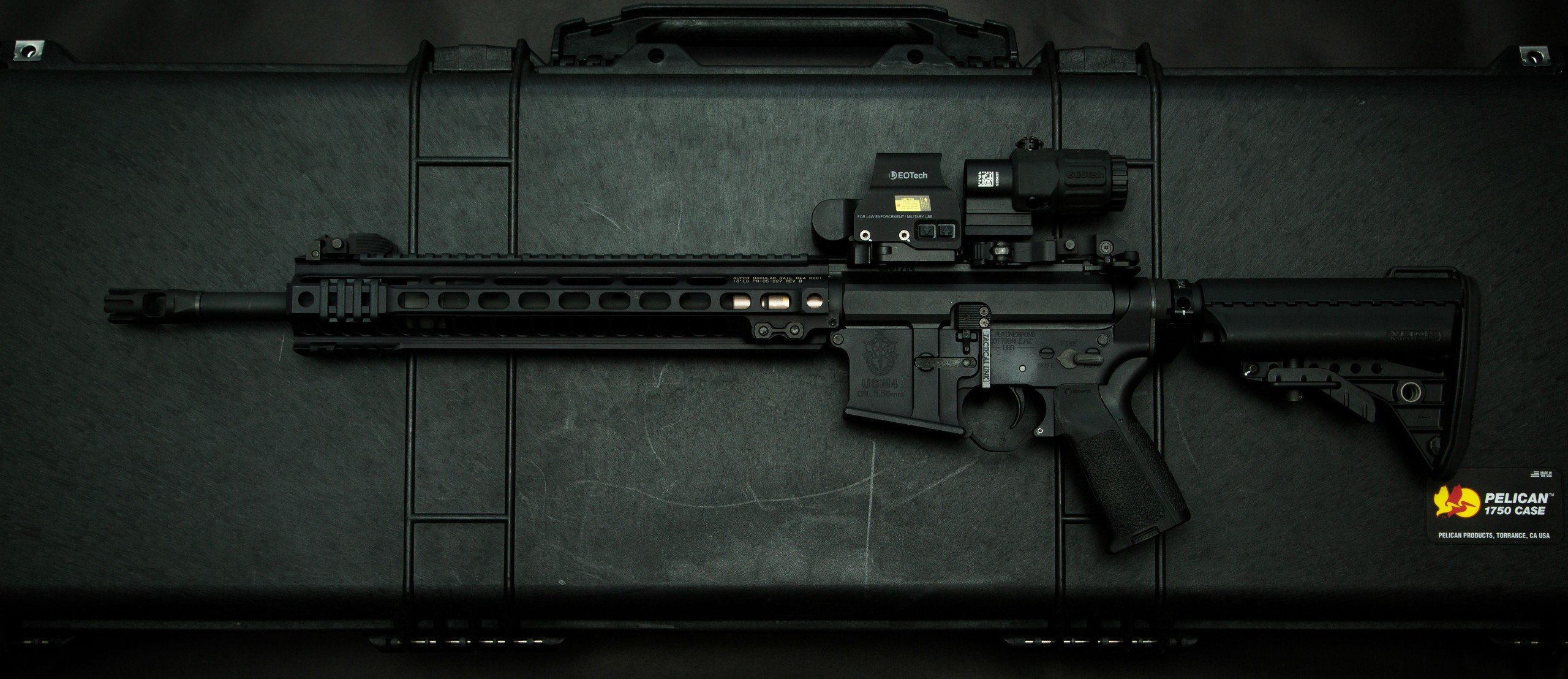 gun, AR 15, Assault rifle, Black rifle Wallpaper