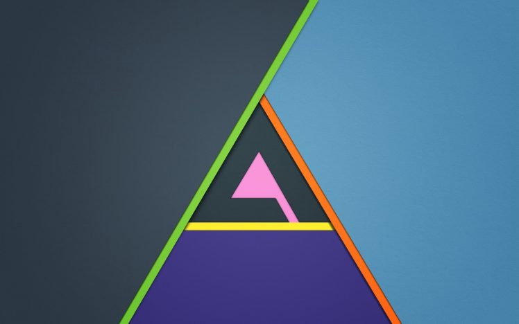 minimalism, Triangle, Colorful, Aimp, Music HD Wallpaper Desktop Background