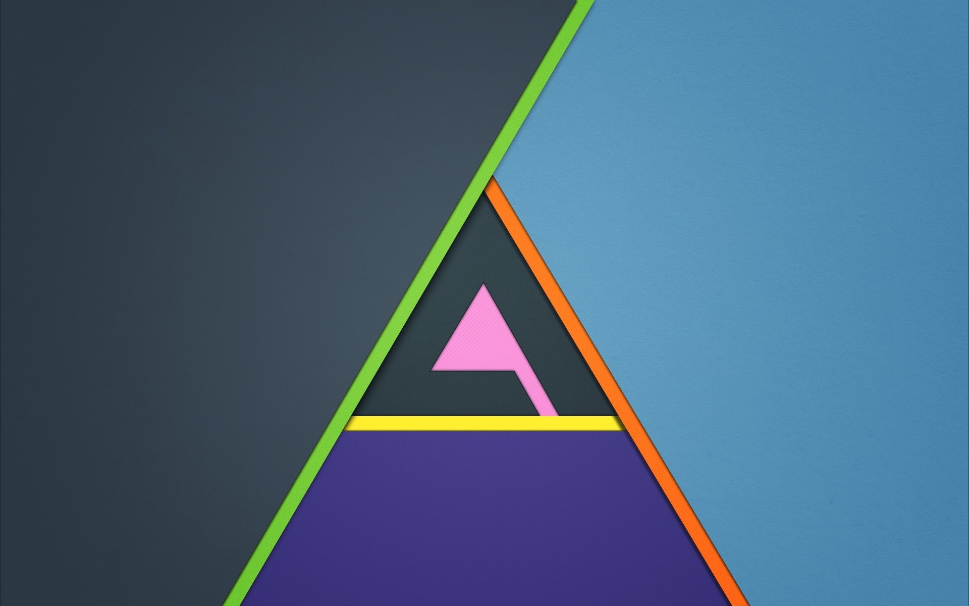 minimalism, Triangle, Colorful, Aimp, Music Wallpaper