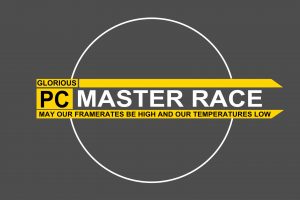 PC gaming, Master Race, Text, Simple background