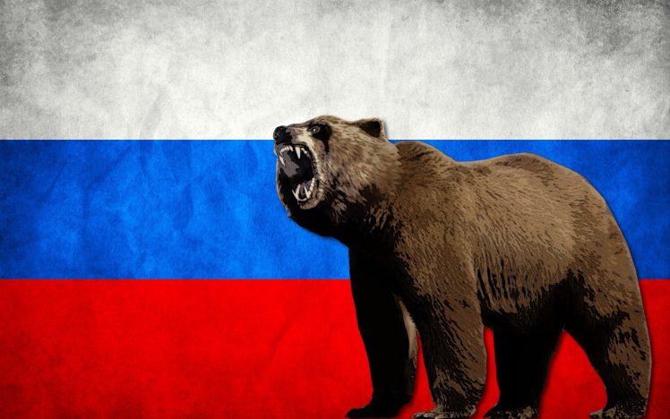 bears, Flag, Russia, Russian HD Wallpaper Desktop Background