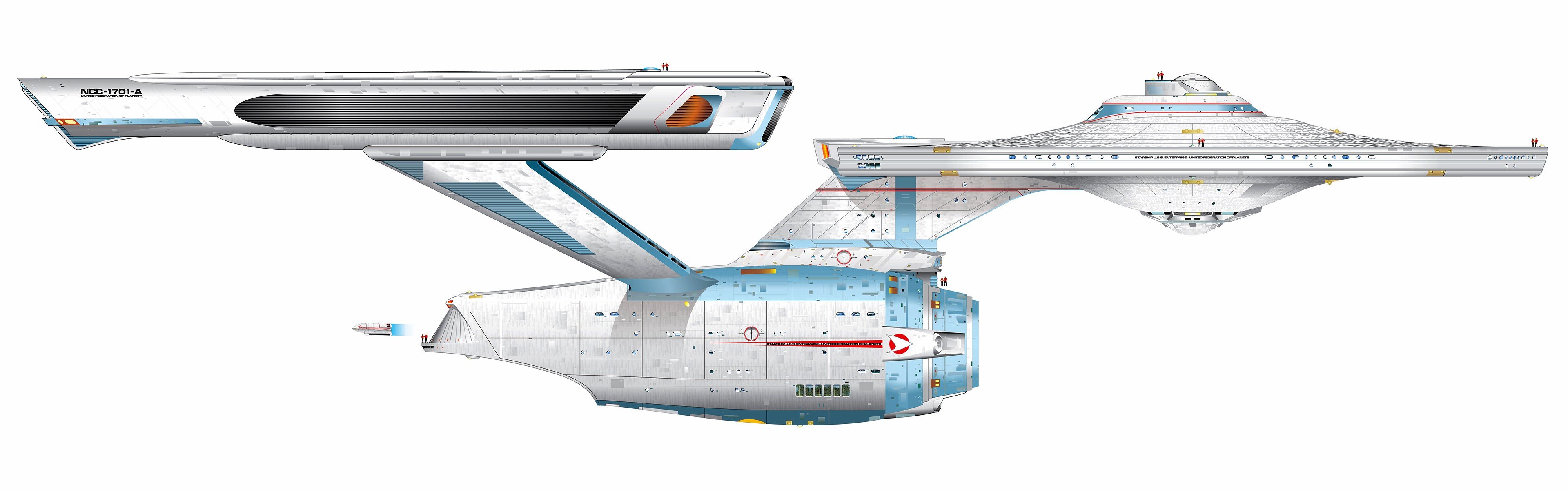 Star Trek, USS Enterprise (spaceship), Multiple display, Simple background Wallpaper