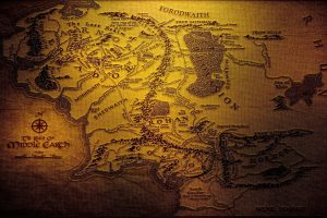 map, Middle earth, J. R. R. Tolkien