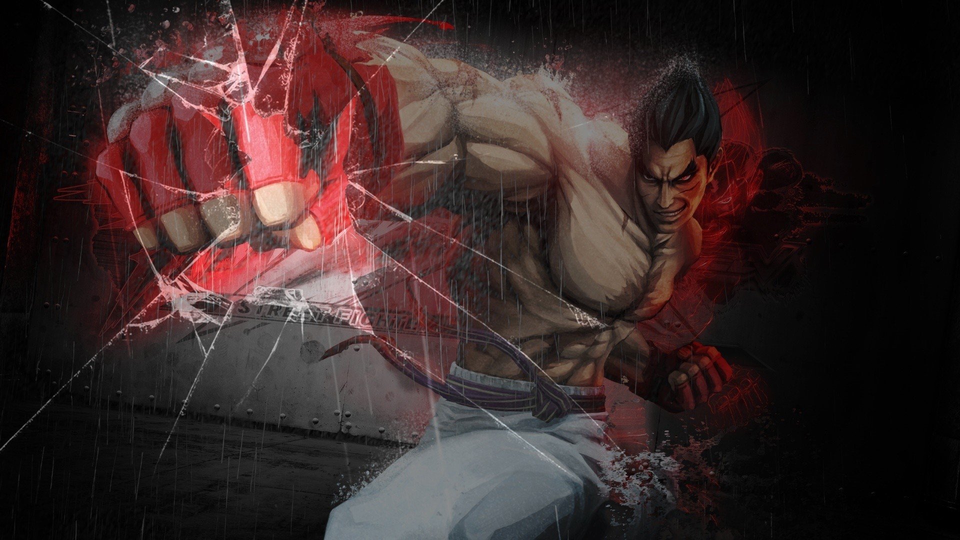 broken glass, Punching bag, Tekken Wallpaper