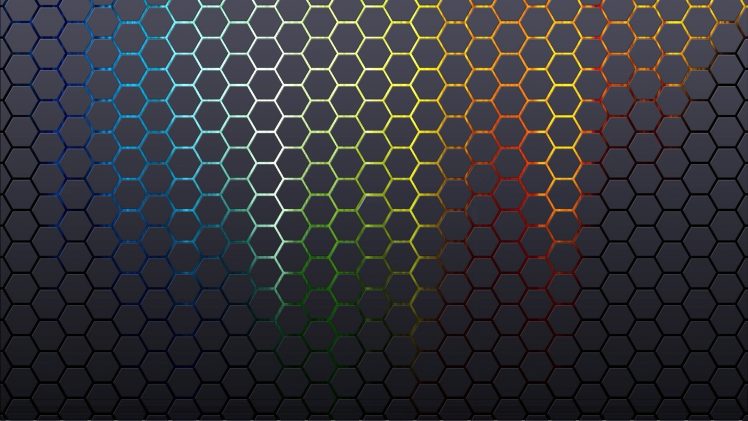 hexagon, Multi color HD Wallpaper Desktop Background